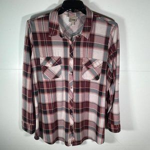 NWT Como Vintage Plaid Button Down Shirt